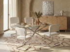 Set of 2 Dining Chairs IRWIN Corduroy Off-White