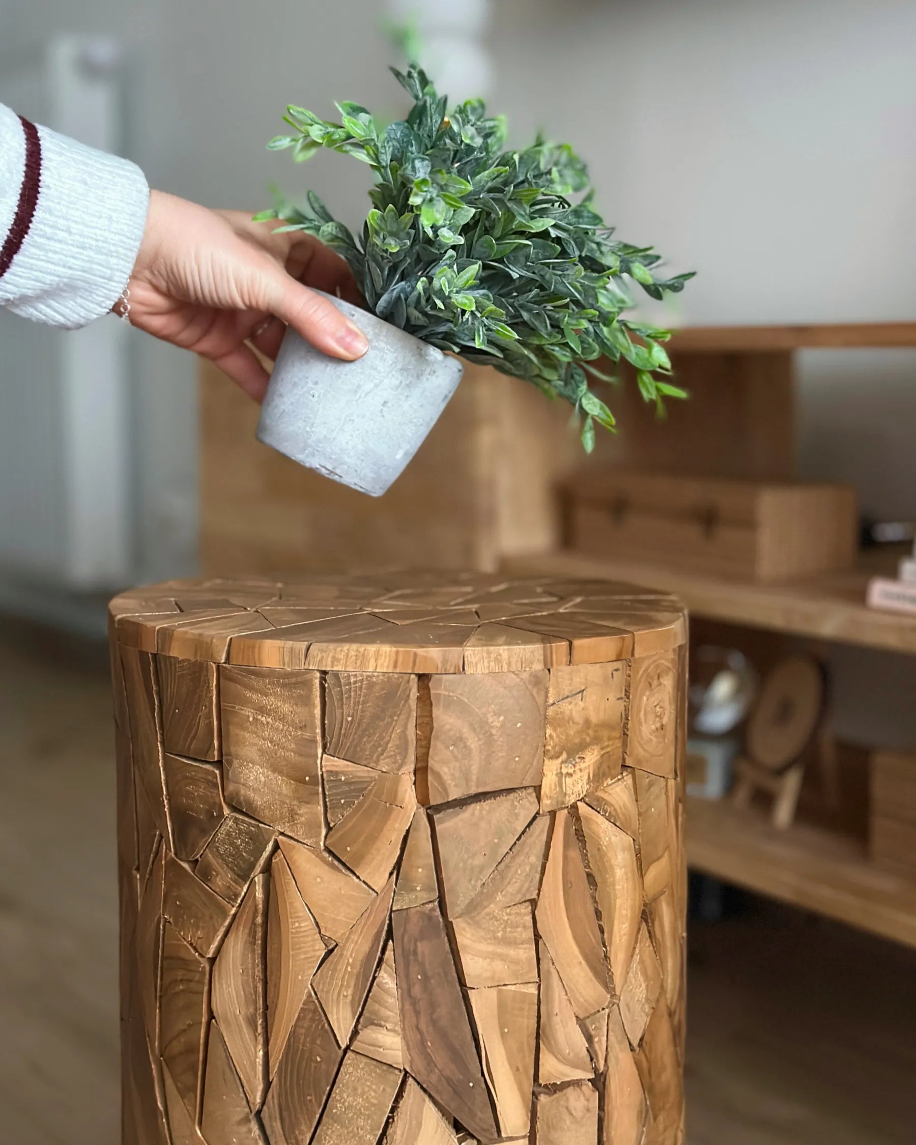 Side Table DAWSON Teak Wood Brown