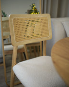Set of 2 Dining Chairs EMBAR Wood Light Brown