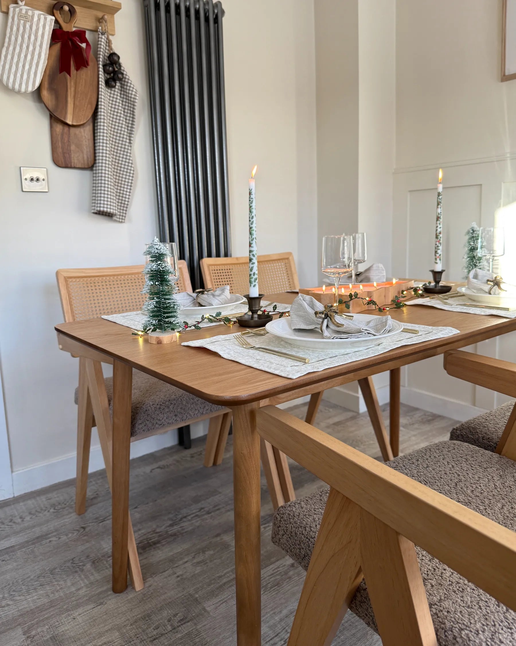 Dining Table ELVYN Light Oak 140 cm 80 cm