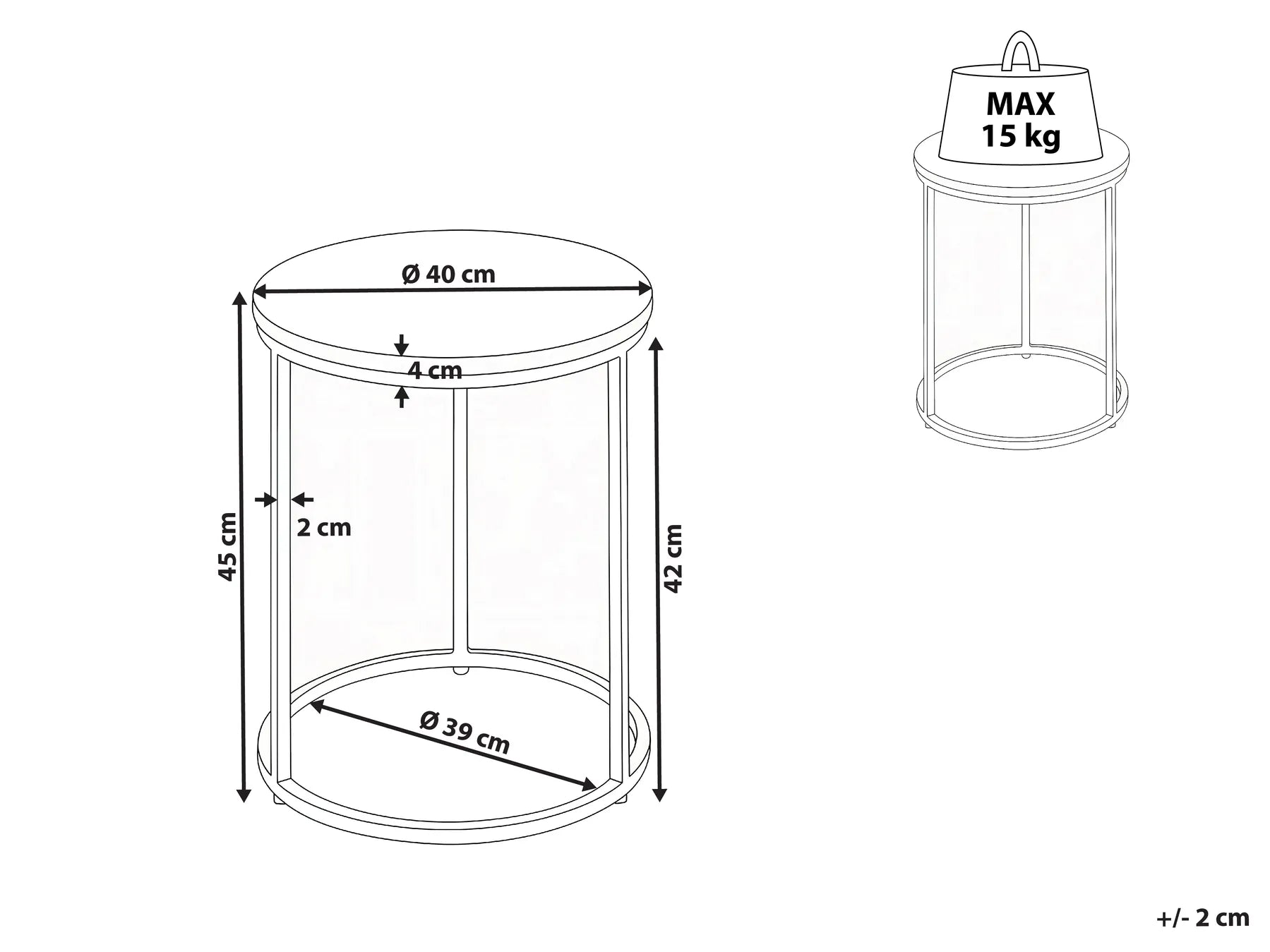 Side Table TYRELL Marble Dark Green