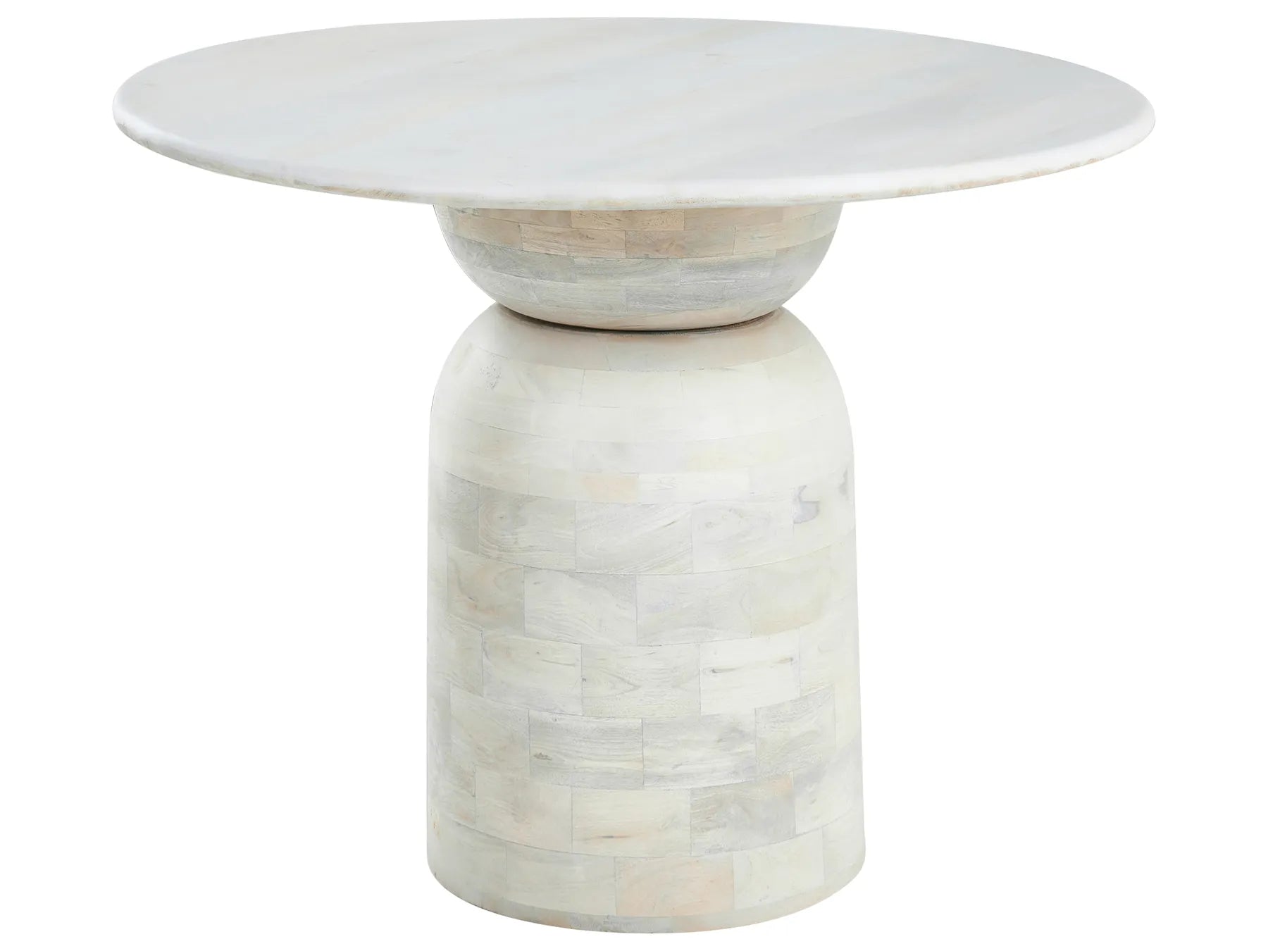 Dining Table MURTLE White 110 cm 110 cm Mango Wood