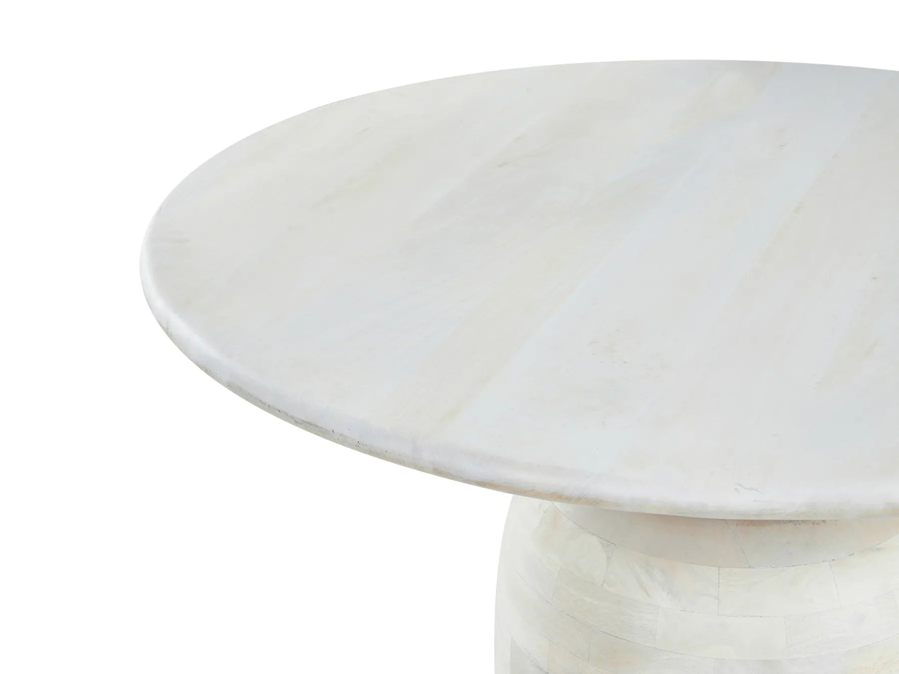 Dining Table MURTLE White 110 cm 110 cm Mango Wood