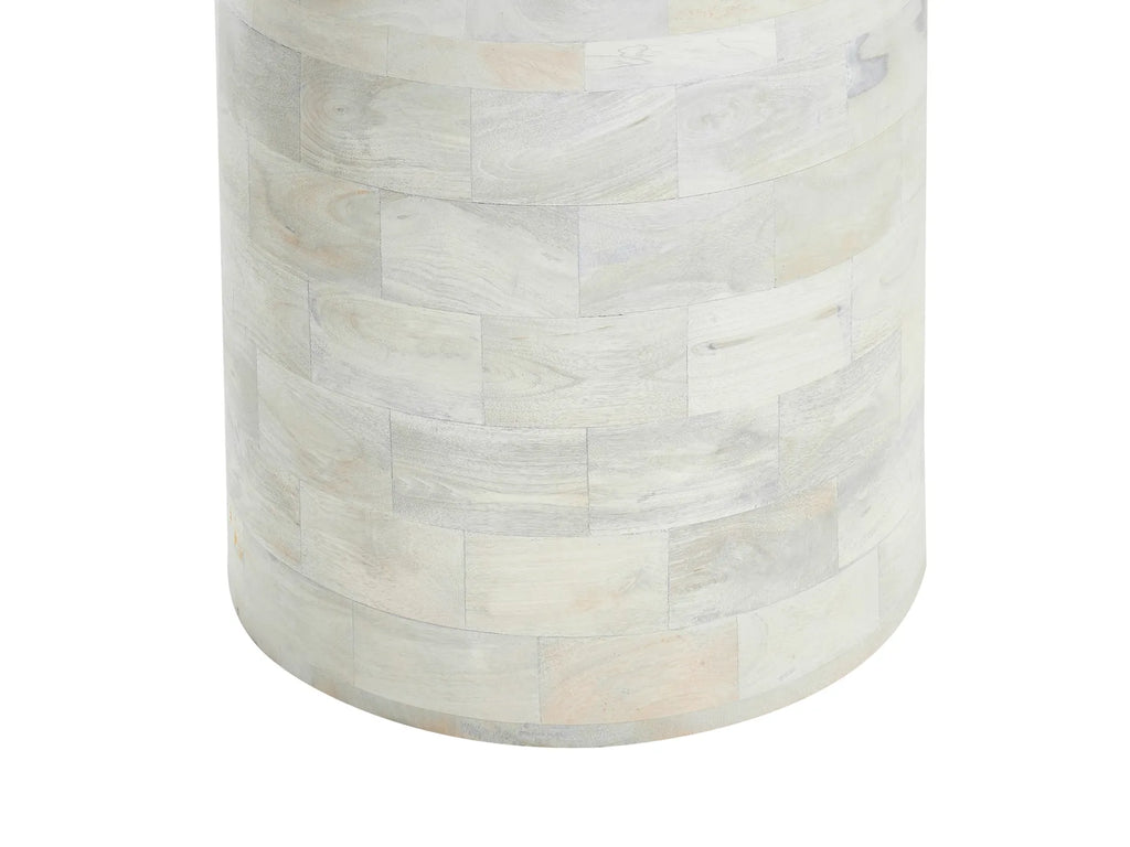 Dining Table MURTLE White 110 cm 110 cm Mango Wood