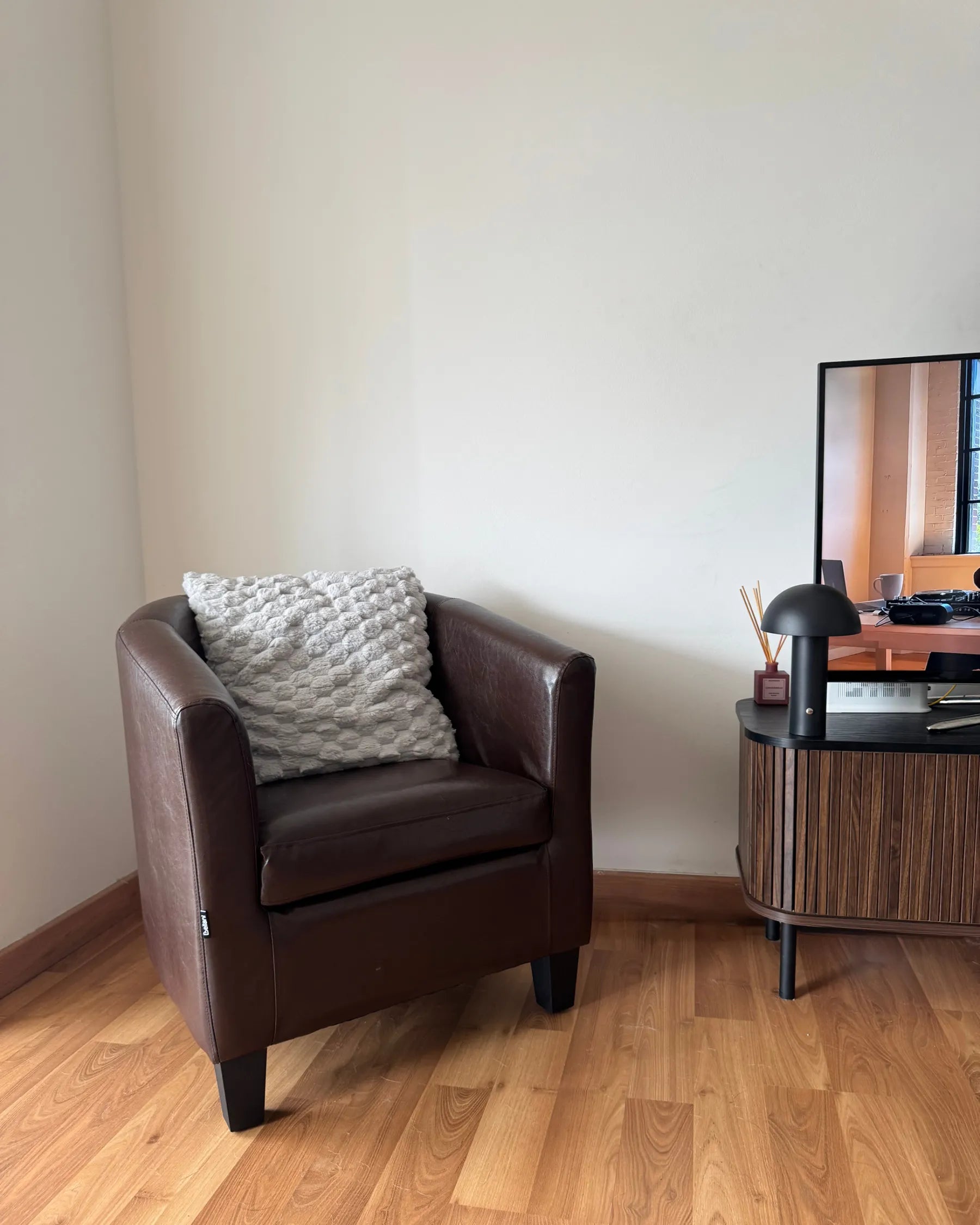 Armchair BORWICK Faux Leather Dark Brown