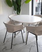 Set of 2 Dining Chairs ELMA Fabric Light Beige