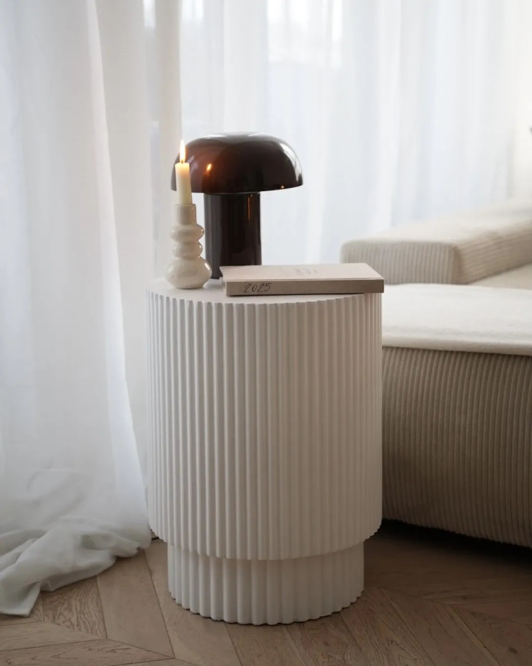 Side Table BICCARI 38 cm 38 cm White