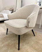 Armchair MERANO Boucle Light Beige – angled product view