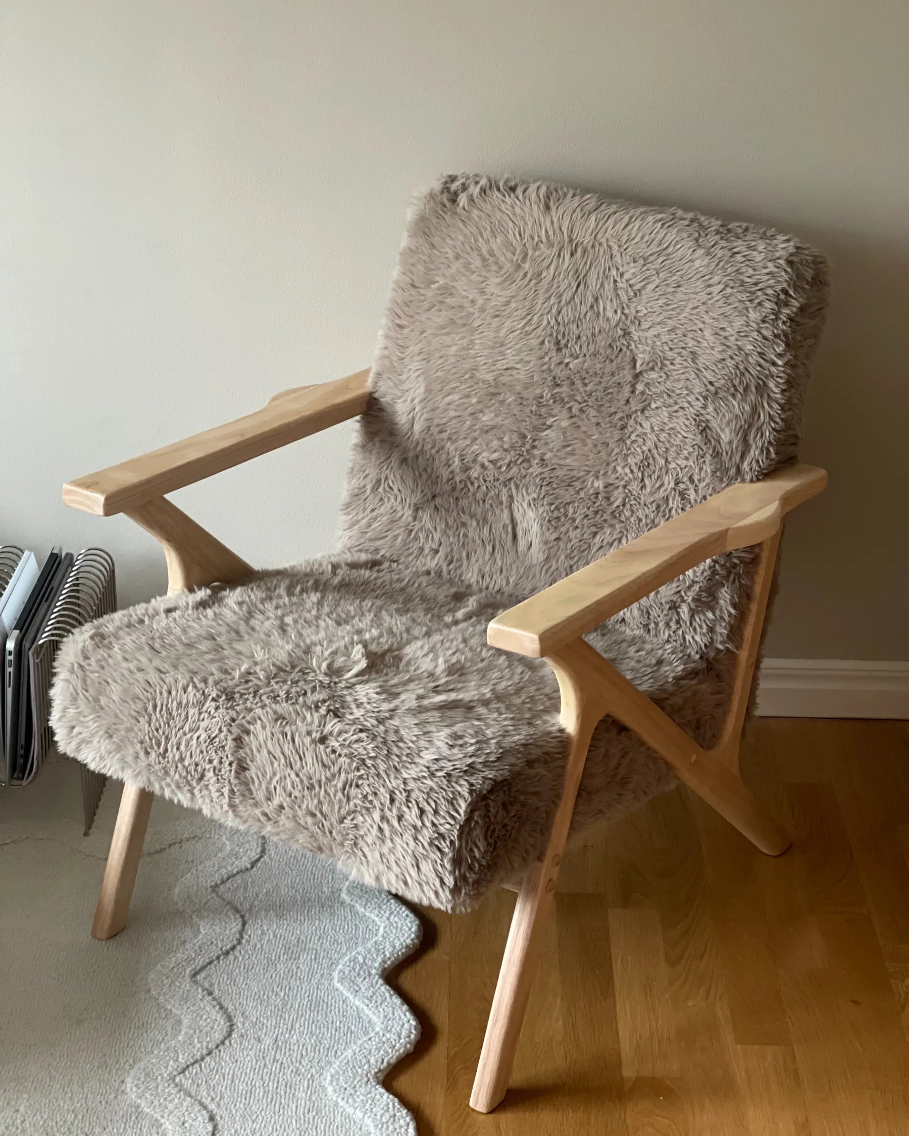 Armchair KISA Faux Fur Taupe