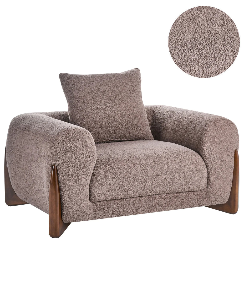 Armchair VINLIDEN Boucle Brown