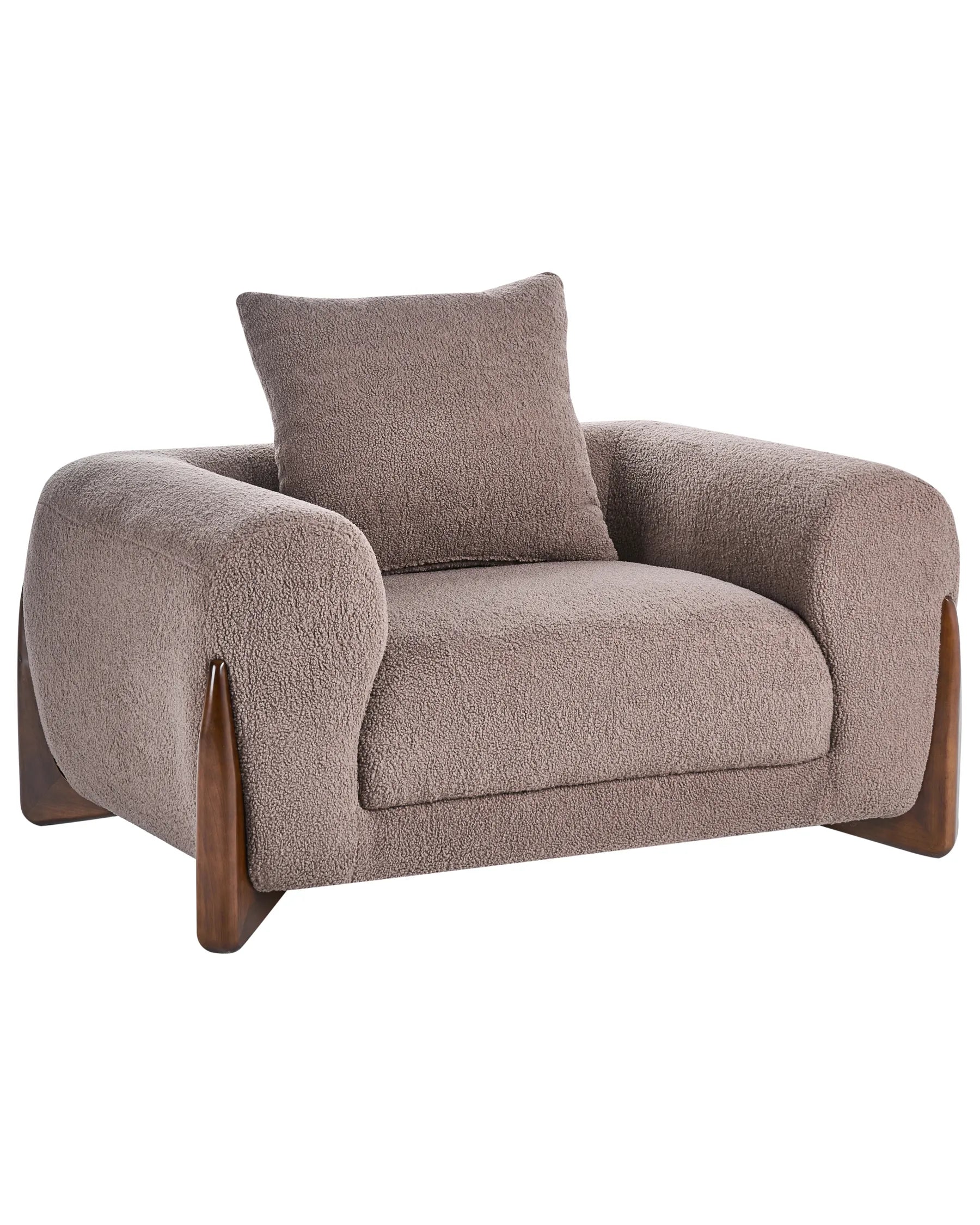 Armchair VINLIDEN Boucle Brown