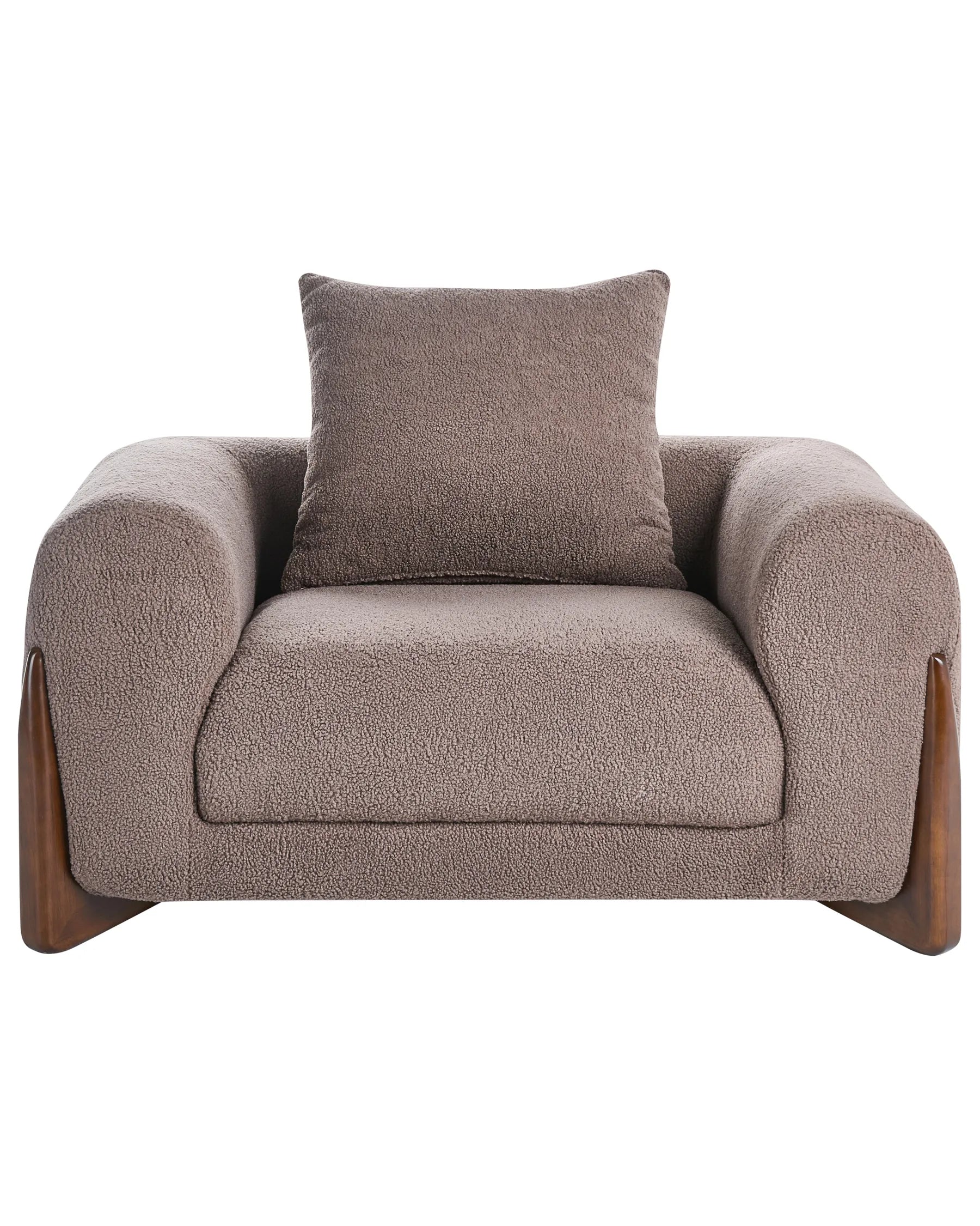 Armchair VINLIDEN Boucle Brown