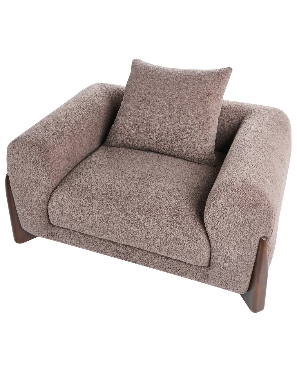 Armchair VINLIDEN Boucle Brown