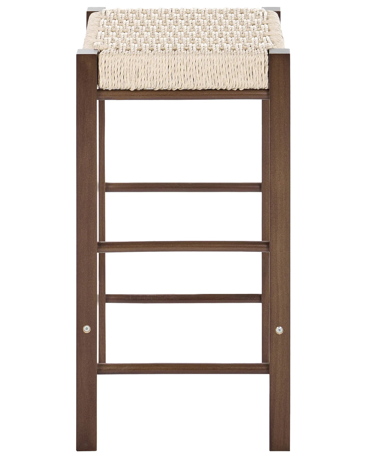 Set of 2 Bar Stools CESA Wood Dark Brown — side product view