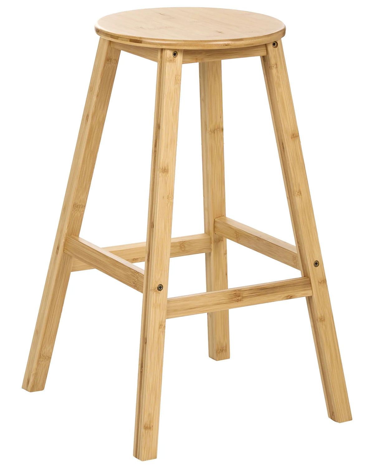 Set of 2 Bar Stools NIDA Bamboo Light Brown — alternate product view