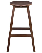 Set of 2 Bar Stools ANCELLE Bamboo Dark Brown
