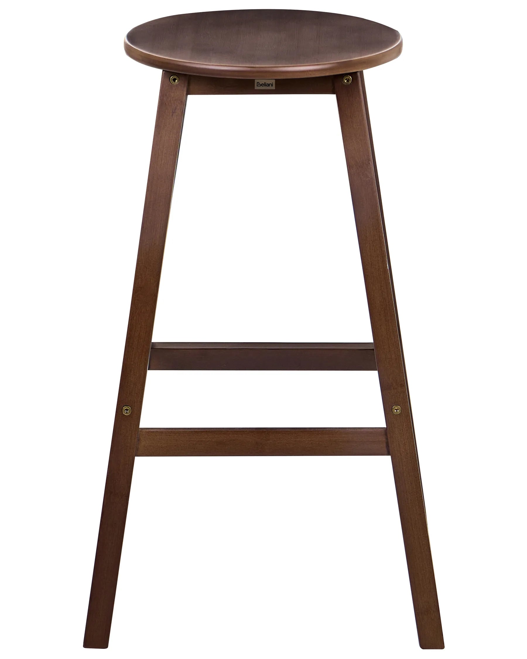 Set of 2 Bar Stools ANCELLE Bamboo Dark Brown