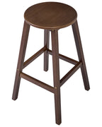 Set of 2 Bar Stools ANCELLE Bamboo Dark Brown