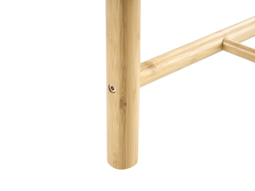Set of 2 Stools EVIRES Bamboo Light Brown