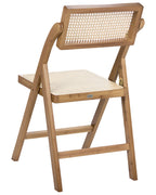 Set of 2 Dining Chairs Folding MODANE Bamboo Brown