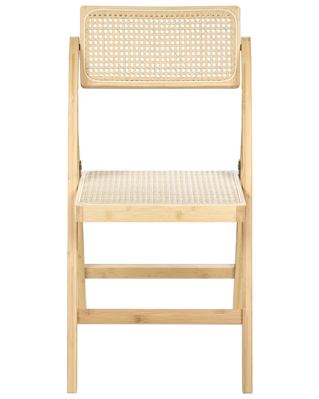 Set of 2 Dining Chairs Folding MODANE Bamboo Light Brown