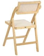 Set of 2 Dining Chairs Folding MODANE Bamboo Light Brown
