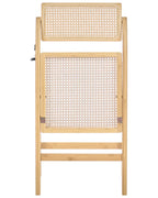 Set of 2 Dining Chairs Folding MODANE Bamboo Light Brown