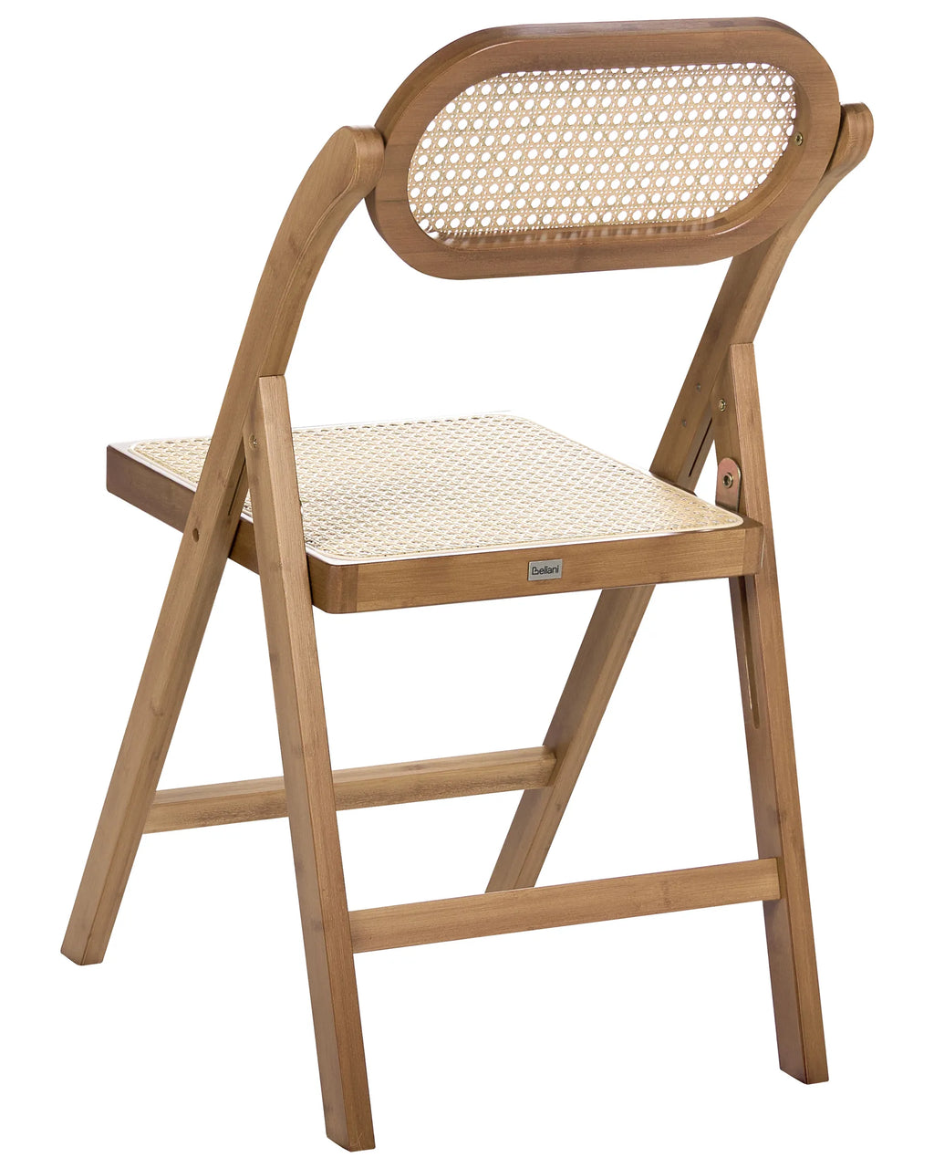 Set of 2 Dining Chairs Folding ORAISON Bamboo Brown