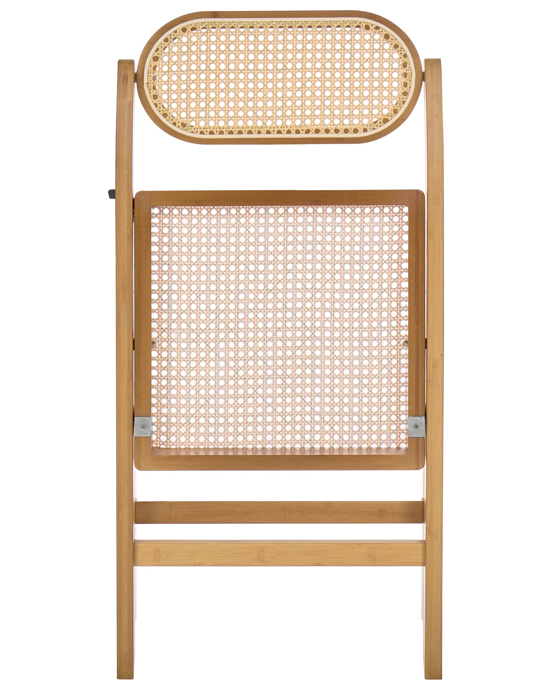 Set of 2 Dining Chairs Folding ORAISON Bamboo Brown