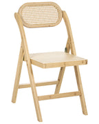 Set of 2 Dining Chairs Folding ORAISON Bamboo Light Brown