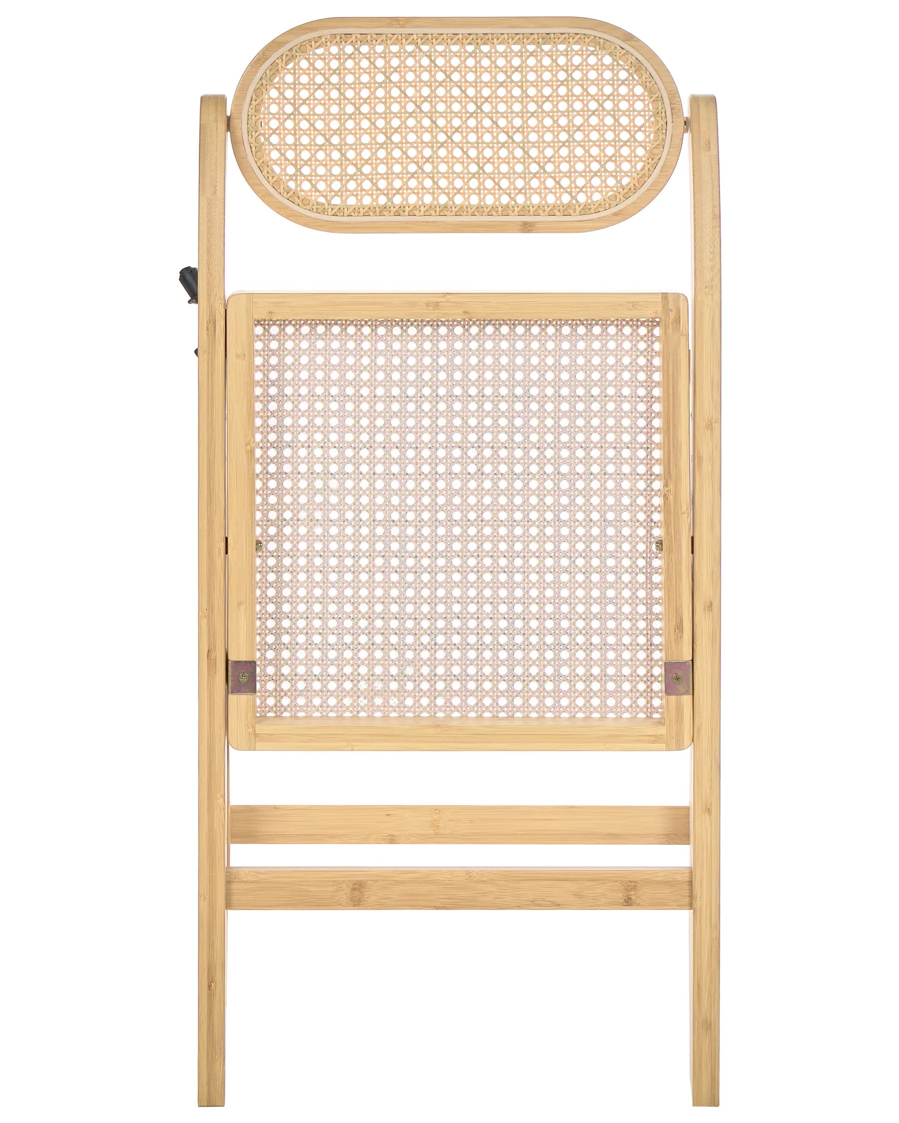 Set of 2 Dining Chairs Folding ORAISON Bamboo Light Brown