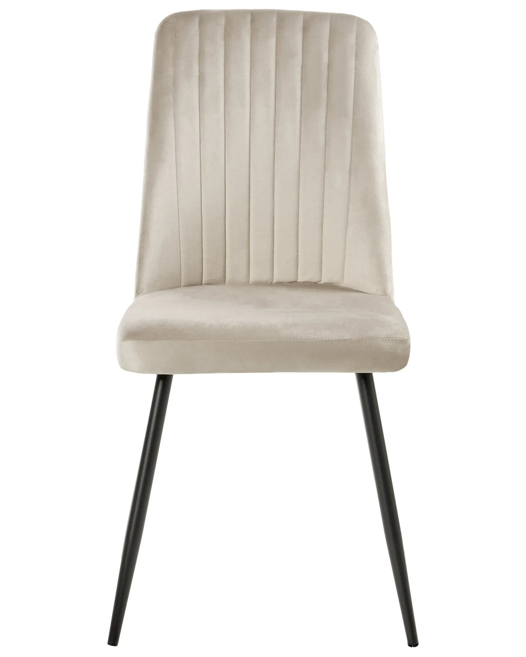 Set of 4 Dining Chairs KIRBY Velvet Beige