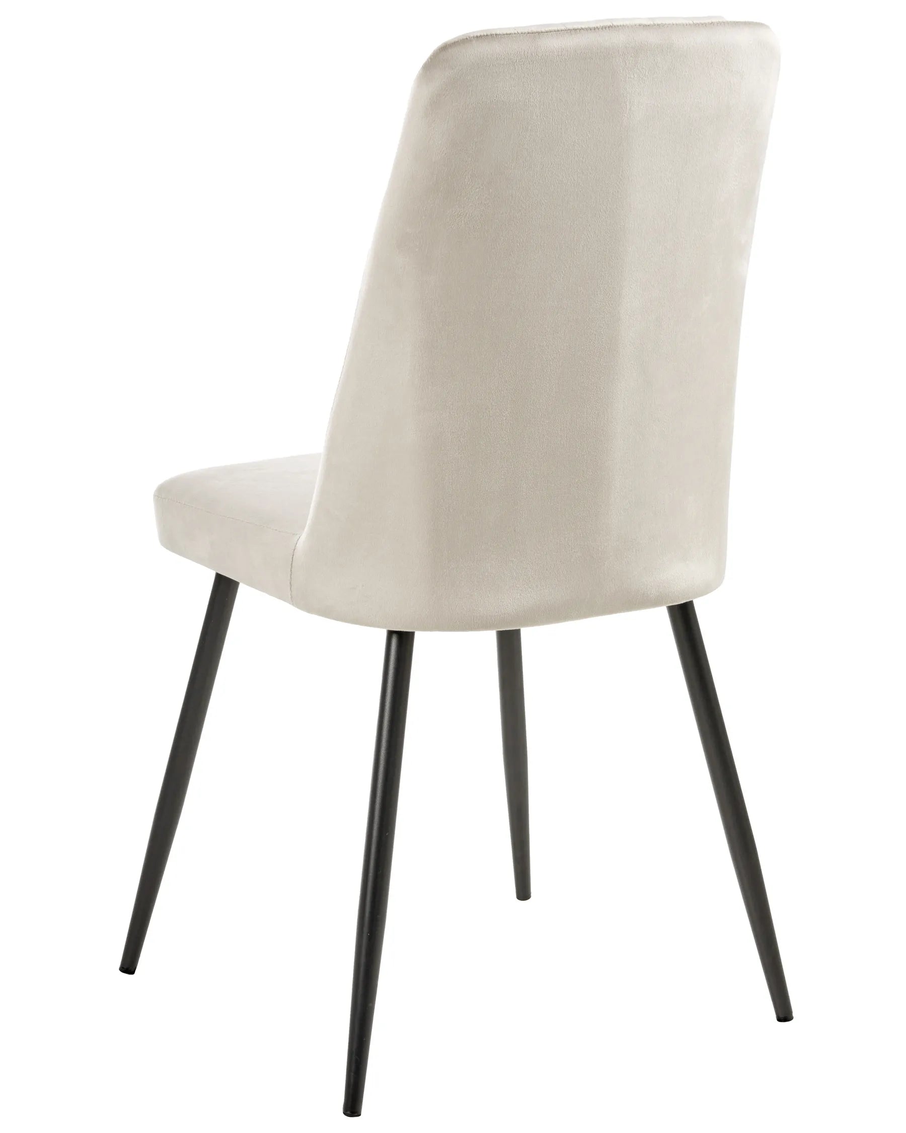 Set of 4 Dining Chairs KIRBY Velvet Beige