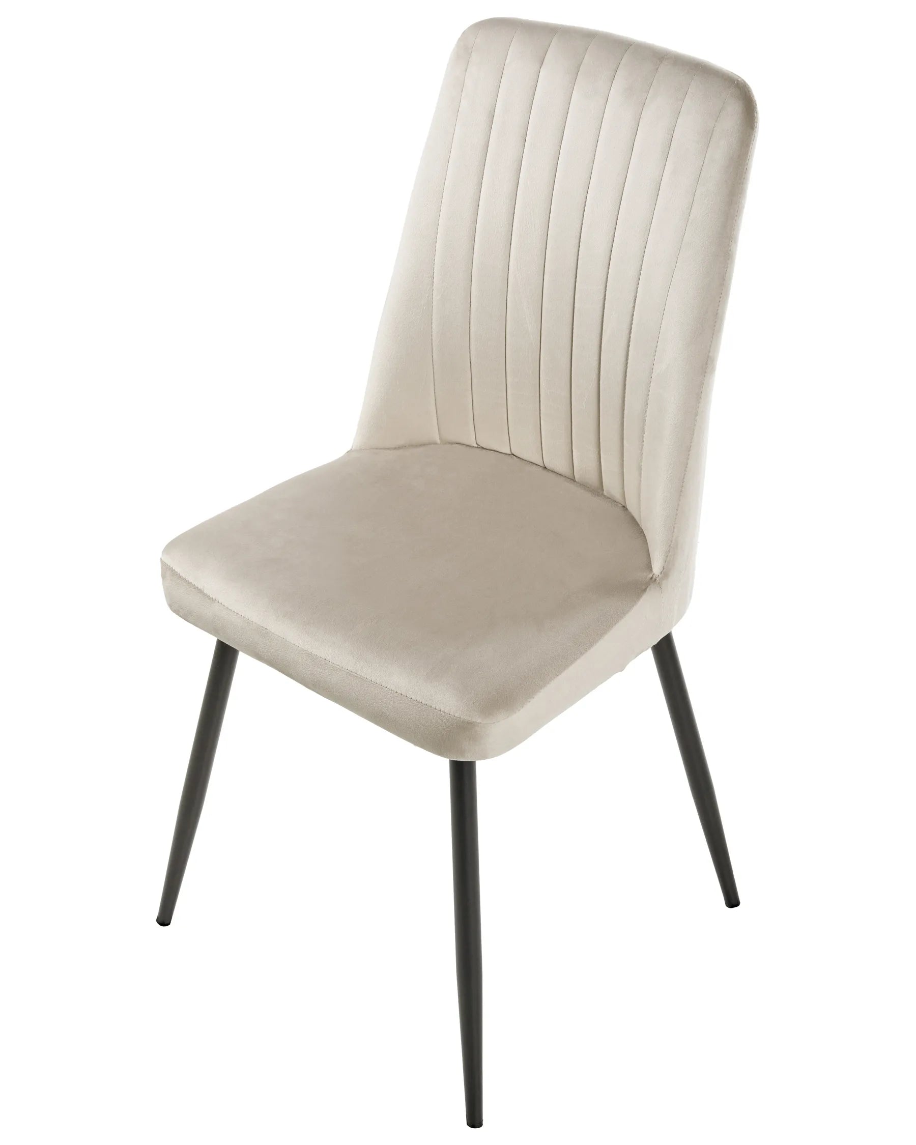 Set of 4 Dining Chairs KIRBY Velvet Beige