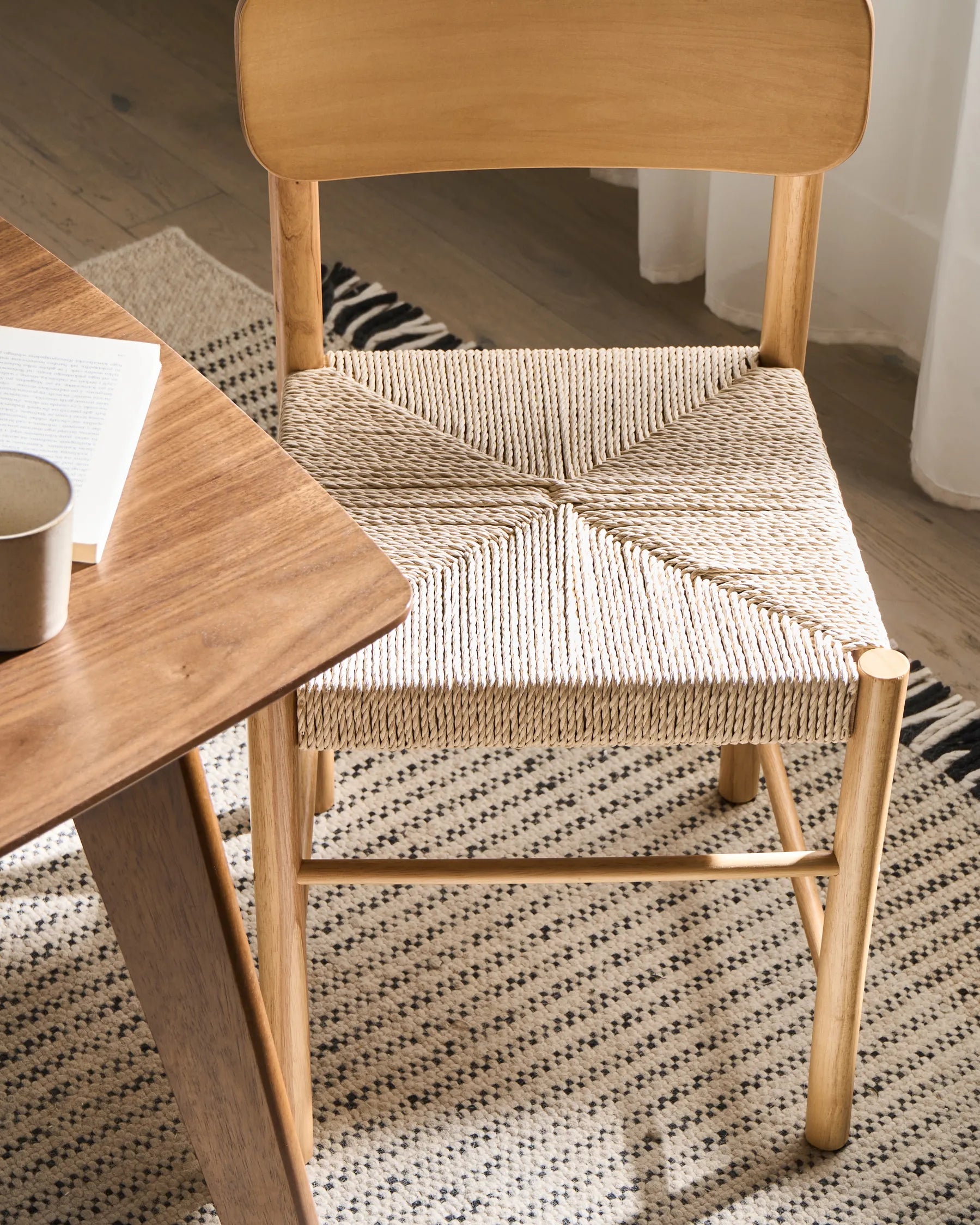 Set of 2 Dining Chairs DIGNE Wood Light Brown