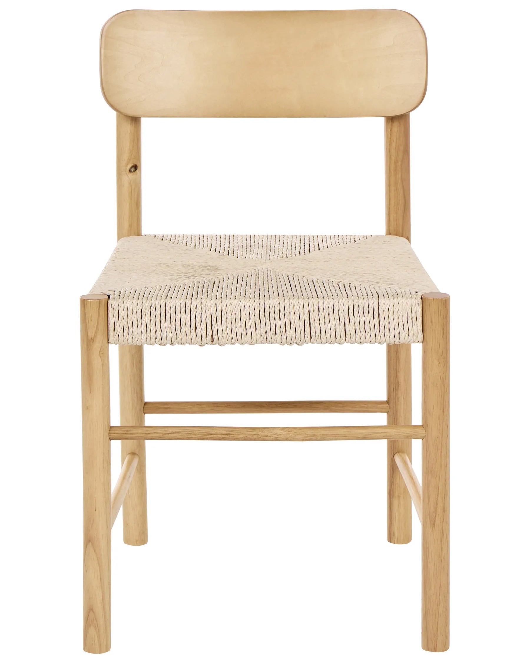 Set of 2 Dining Chairs DIGNE Wood Light Brown