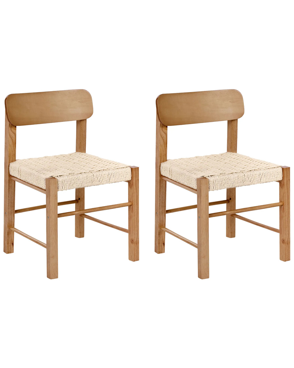 Set of 2 Dining Chairs ALLOS Wood Brown