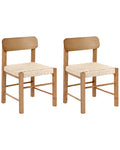 Set of 2 Dining Chairs ALLOS Wood Brown