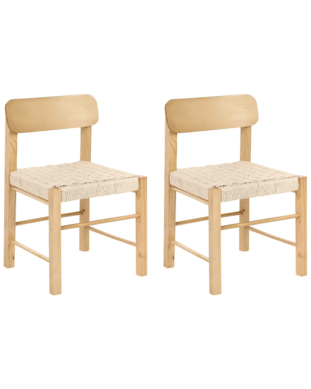 Set of 2 Dining Chairs ALLOS Wood Light Brown