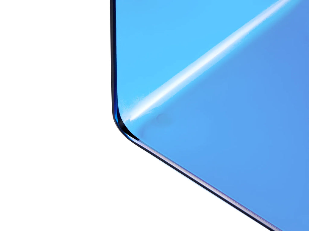 Side Table LOURDES Tempered Glass Blue