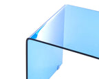 Coffee Table KENDALL Tempered Glass Blue