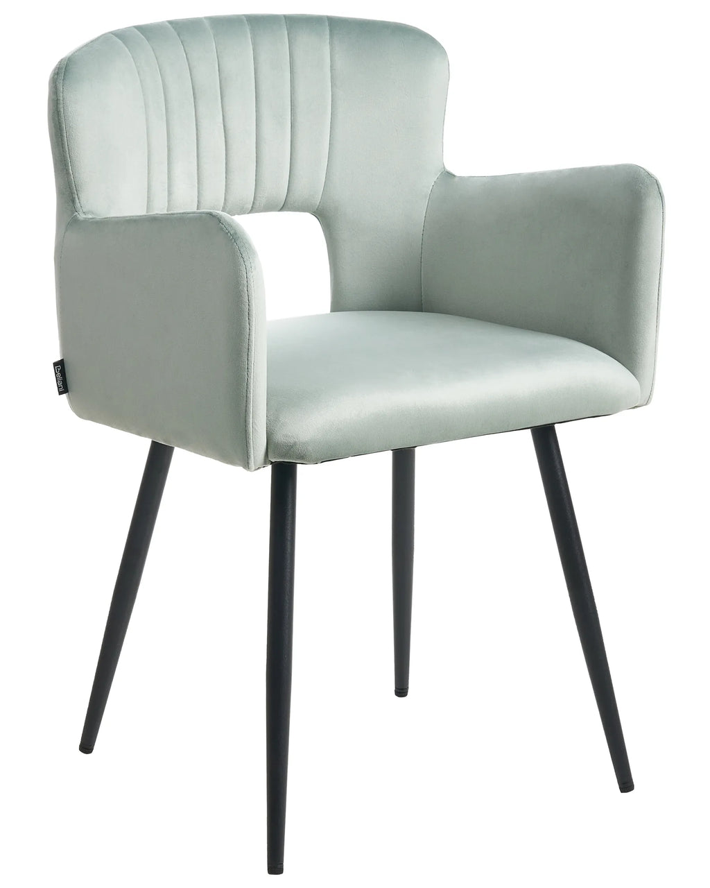 Set of 2 Dining Chairs SANILAC Velvet Light Blue