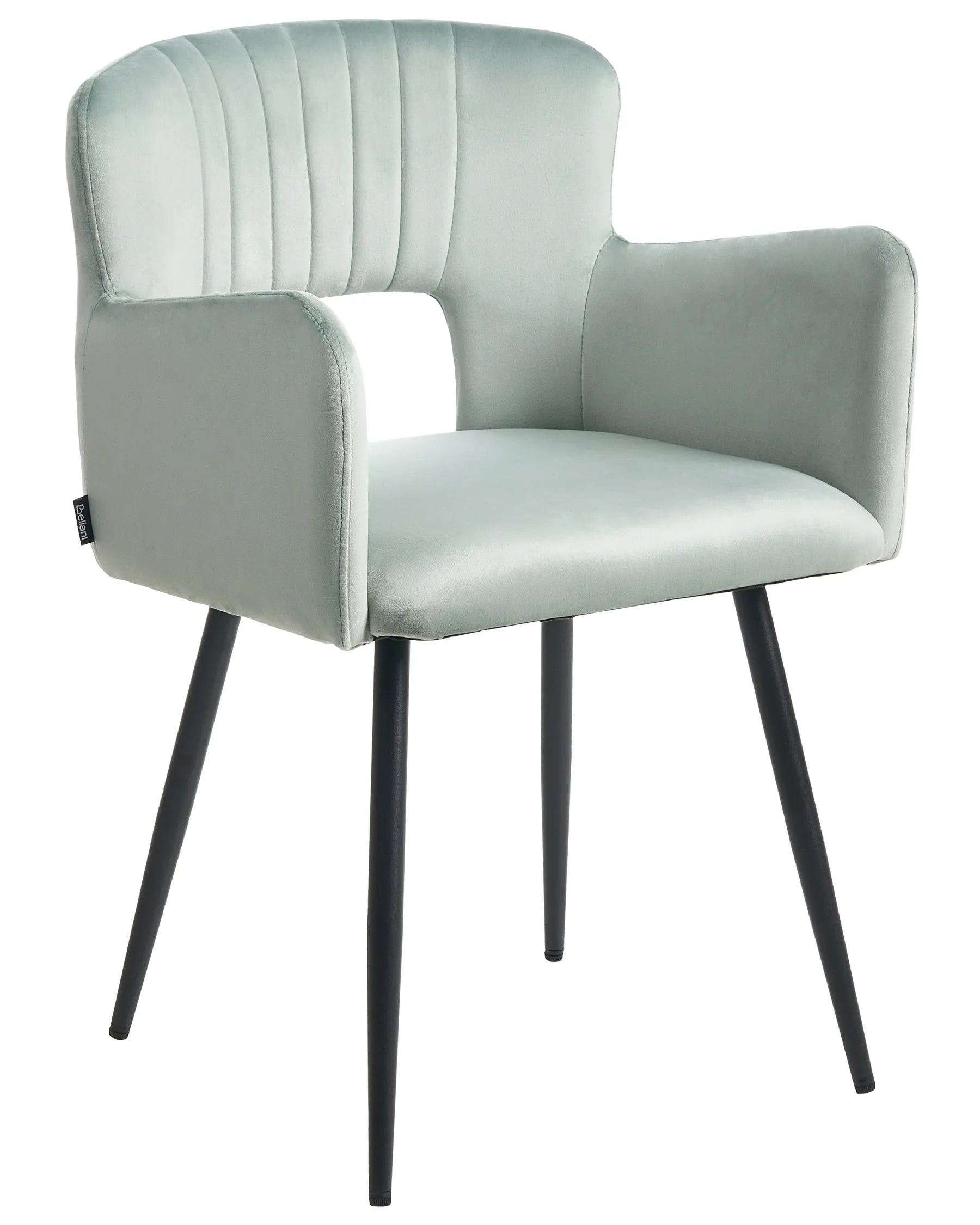 Set of 2 Dining Chairs SANILAC Velvet Light Blue