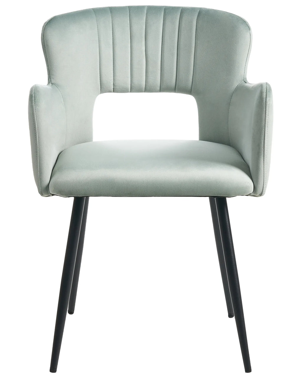 Set of 2 Dining Chairs SANILAC Velvet Light Blue