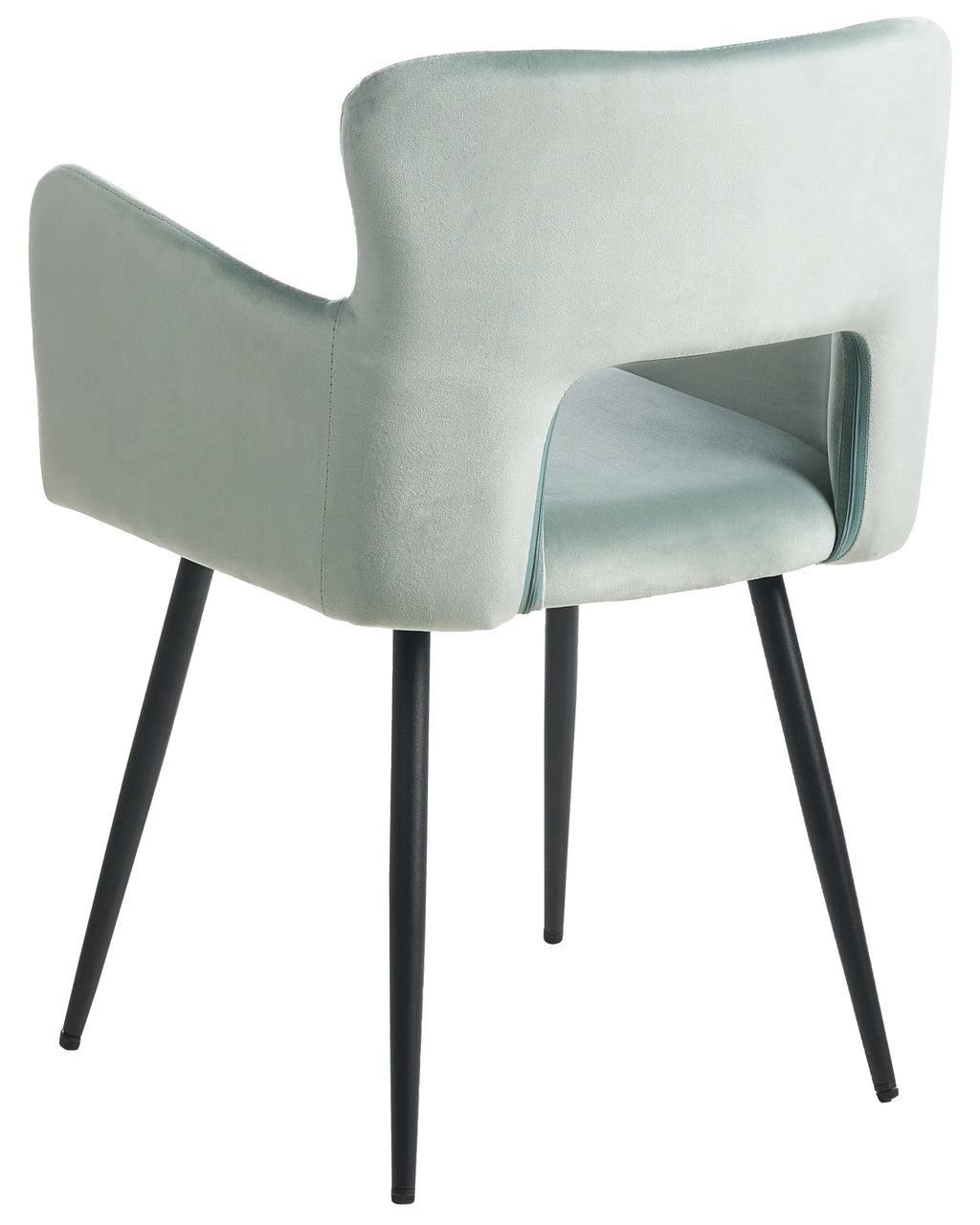 Set of 2 Dining Chairs SANILAC Velvet Light Blue