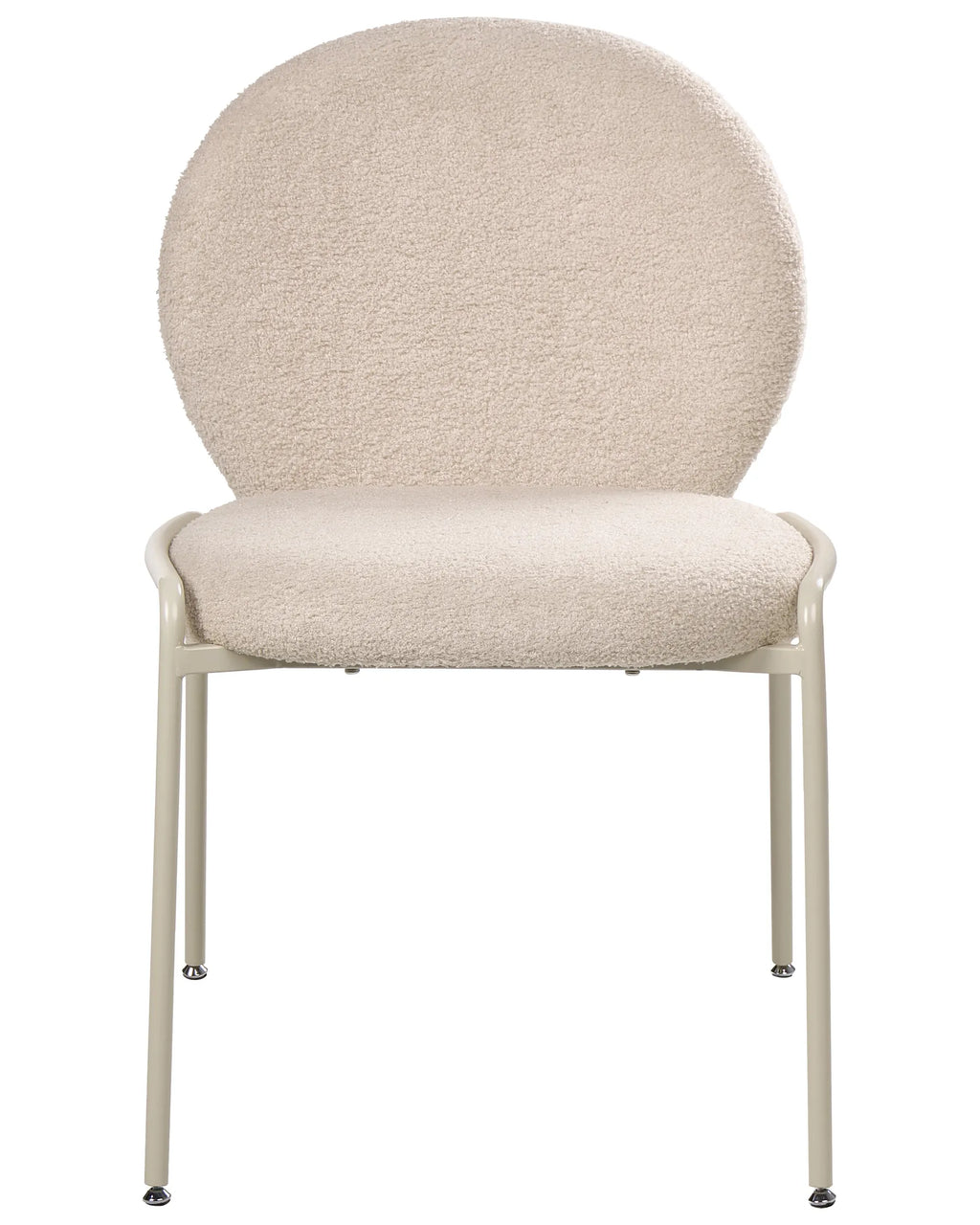 Set of 2 Chairs ELLIE Boucle Light Beige