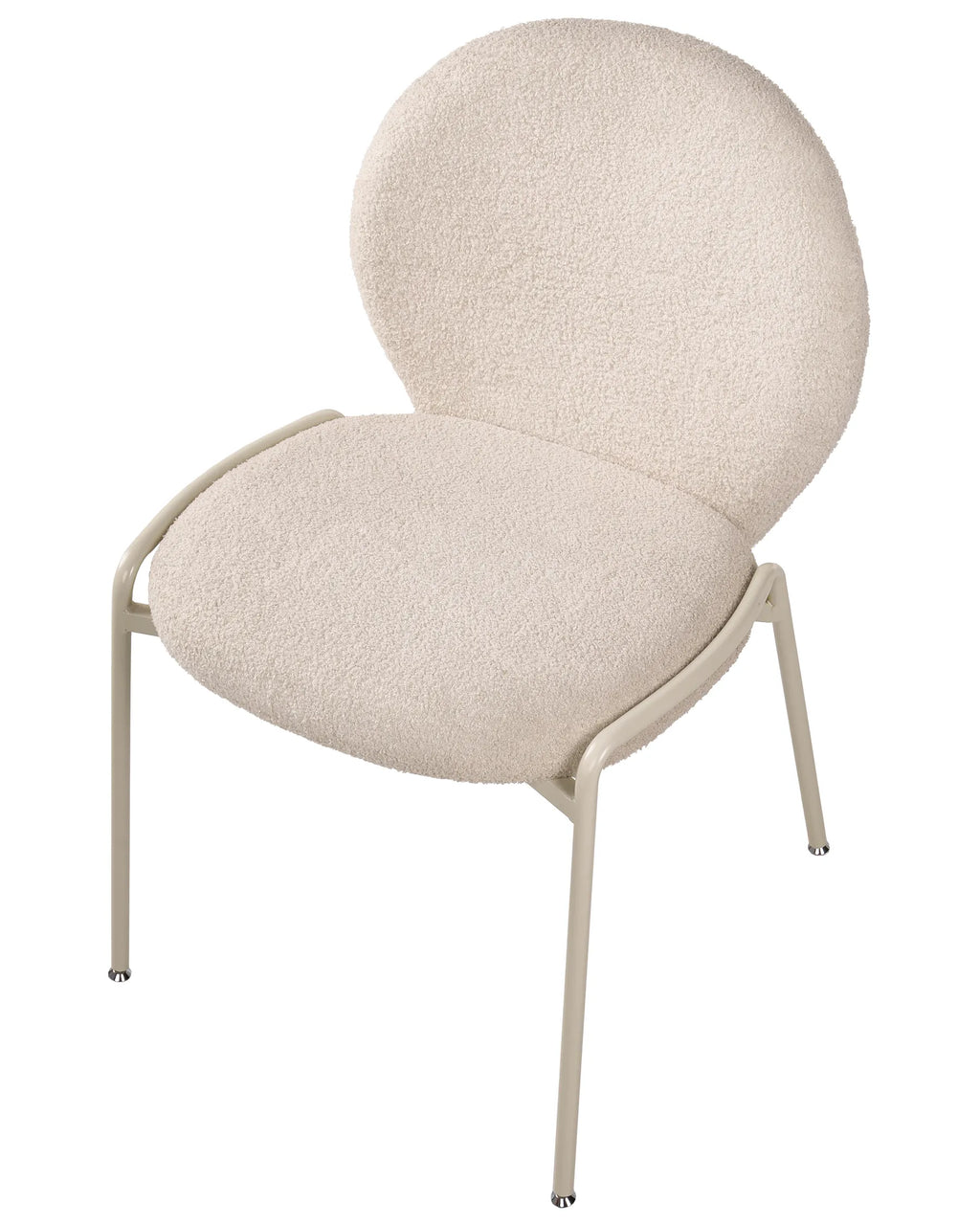 Set of 2 Chairs ELLIE Boucle Light Beige