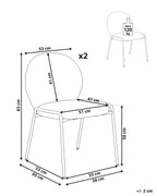 Set of 2 Chairs ELLIE Boucle Light Beige