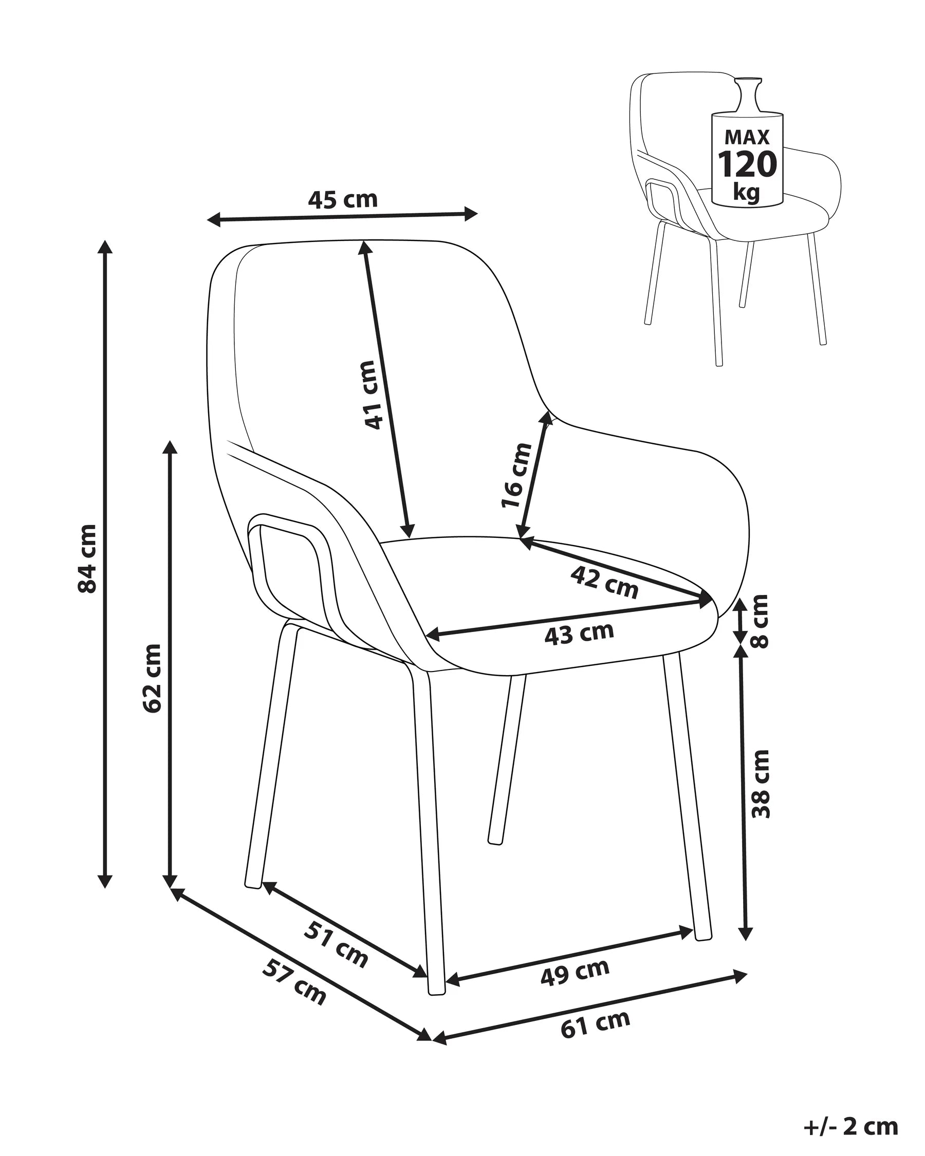 Dining Chair ALGONA Boucle Light Beige