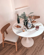 Set of 2 Dining Chairs LACOTA Wood Light Brown/ Grey